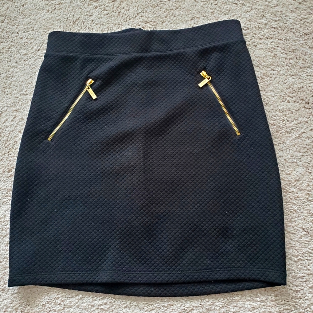 Black mini skirt